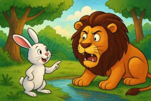 शेर और चतुर खरगोश: The Clever Rabbit and the Lion
