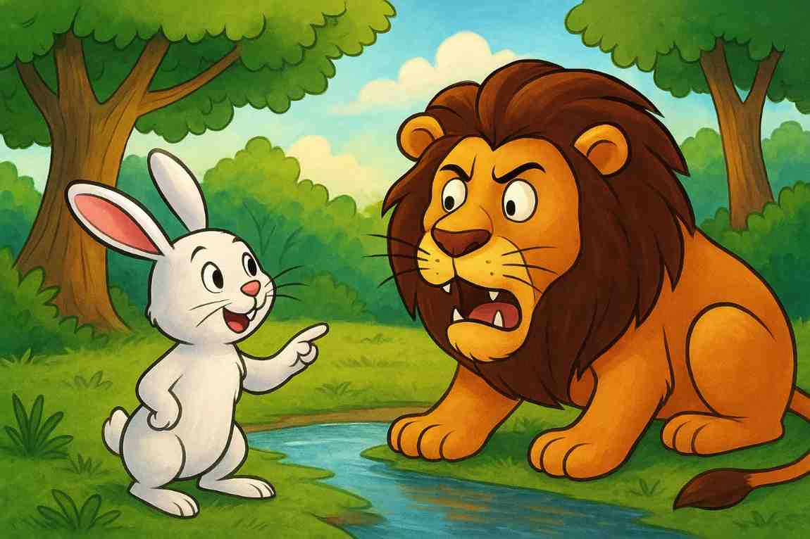शेर और चतुर खरगोश: The Clever Rabbit and the Lion