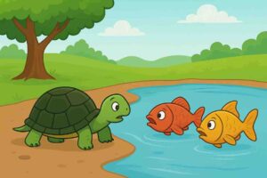 कछुआ-और-दो-लोभी-मछलियाँ---The-Turtle-and-the-Two-Greedy-Fish