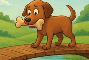 कुत्ता-और-अपनी-परछाई-–-Dog-and-His-Shadow