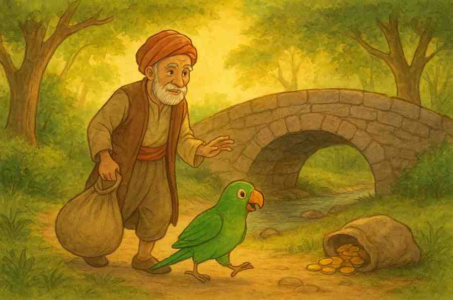 तोता-और-वृद्ध-व्यापारी---Parrot-and-the-Old-Merchant
