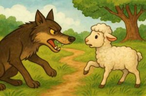 भेड़िया-और-मेमने-का-बहाना---Wolf-and-the-Lamb’s-Excuse