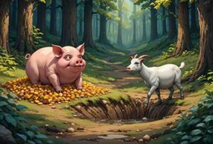 लालची-सुअर-और-चतुर-बकरा-_-The-Greedy-Pig-and-the-Clever-Goat
