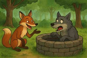 लोमड़ी-और-मूर्ख-भेड़िया---Fox-and-the-Foolish-Wolf