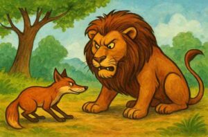 शेर-और-चापलूस-सियार-–-The-Lion-and-the-Flattering-Jackal